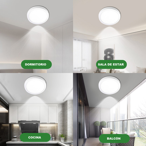 Lampara Led De Sobreponer 18w Plafón 10 Piezas Color Blanco