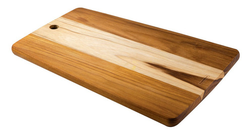 Tabla rectangular Tramontina Kitchen en madera de teca, 40x27 cm, color marrón liso