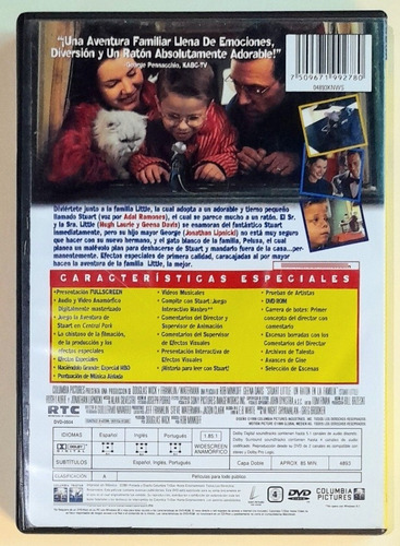 Dvd Stuart Little Un Ratón En La Familia 2000 (Usado)