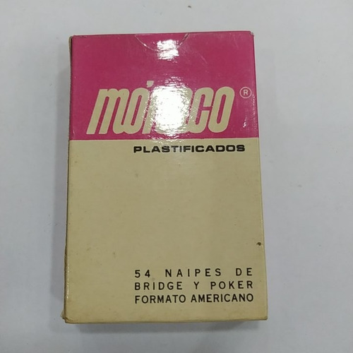 Antiguo Mazo De Naipes De Póker Mónaco Industria Argentina