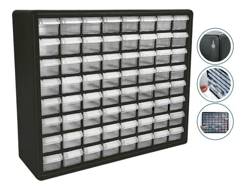 Organizador Truper con 44 gavetas