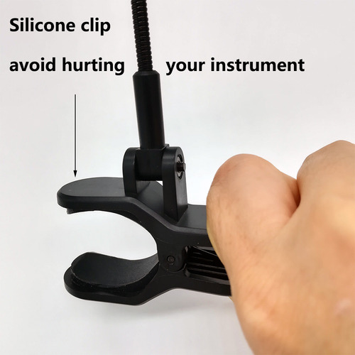 Soporte Negro Ajustable Para Micrófono De Instrumento De Vio