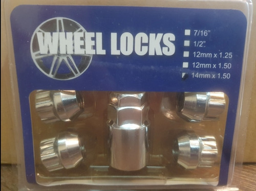 Tuercas De Seguridad Cromadas 14x1.5 Wheel Locks