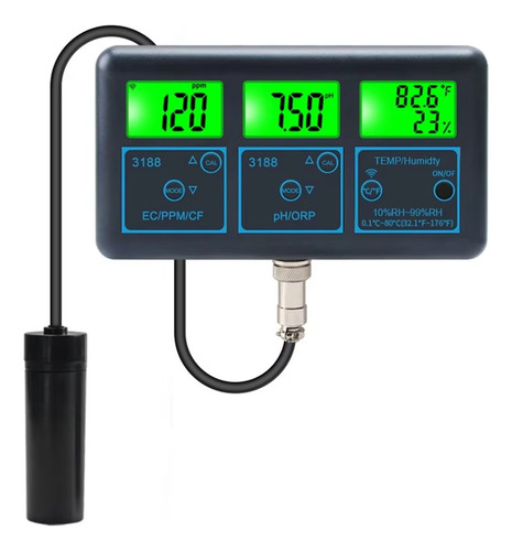 Probador De Calidad Del Agua T9tuya Wifi 7 En 1, Multiparáme