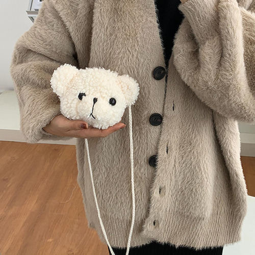Bolso De Hombro De Felpa De Oso Lindo A La Moda, Bolso De