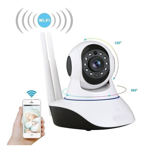Imagen 6 de 8 de Kit X 2 Camara Ip Wifi P2p Hd Seguridad 720p 1.3mp Audio