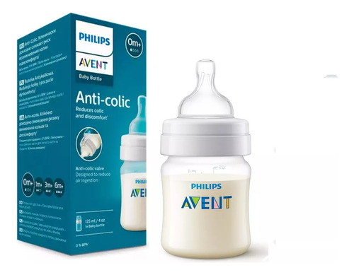 Set Recien Nacido Avent Refresh 1 Mamadera 125ml 2 Chupete R Color Rosa