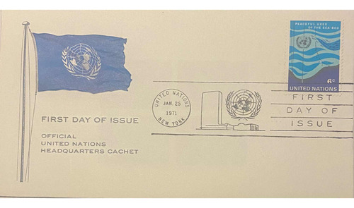 Sobre Primer Día. Oficina Postal Onu. Ny. 25/01/1971