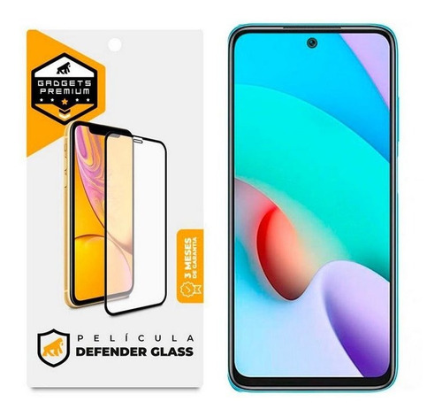 Película Defender Glass Para Xiaomi Redmi Note 11 - Preta