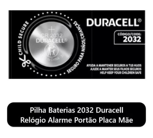 Pilha Bateria 2032 Moeda 3v Redonda Botao Duracell