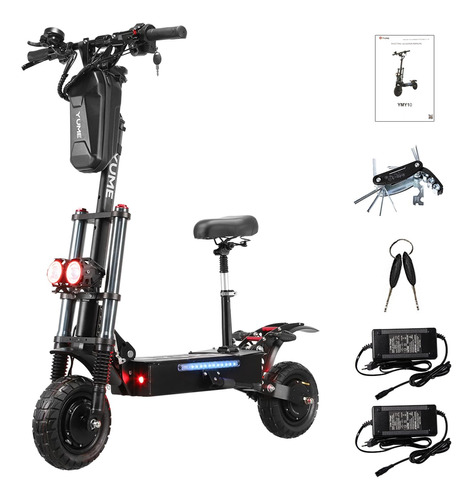 Scooter Eléctrico Adultos, Suspensiones Dobles, Motor Dual,