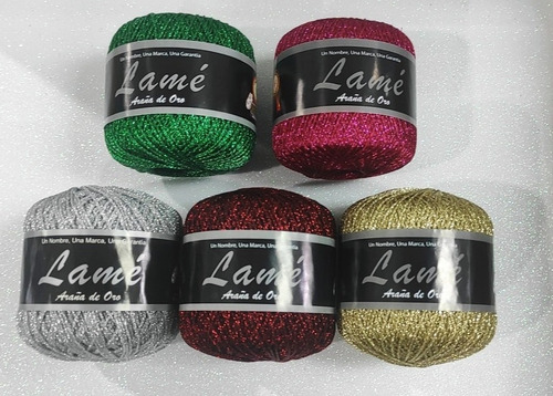 Hilo Lana Crochet Metalizado Brillante Para Tejido 