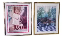 Comprar Par Antiguos Cuadros  De Reproducciónes Pinturas Famosas