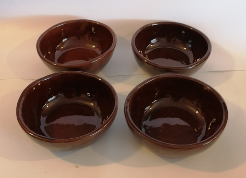 4 Platos Hondos De Barro Libre De Plomo Certificado (500 Ml)