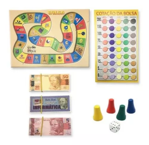 Jogo Educativo Bolsa De Valores Aprender Brinquedo Pmbi - R$ 29,98