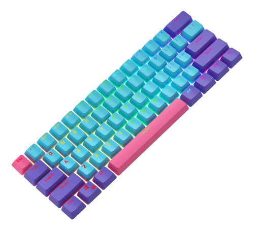 Ussixchare Teclas Pbt Retroiluminadas Teclado Juegos Al 60