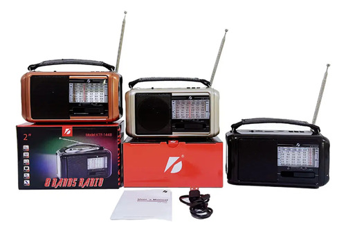 Radio Retro Recargable Am/fm/sw Y Mp3 (usb Y Tarjeta Sd) Cobre