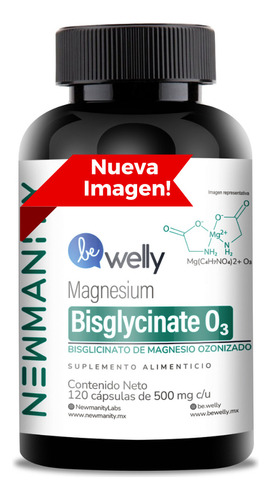 Magnesium Bisglycinate O3 Bewelly, 120 Caps, Bisglicinato
