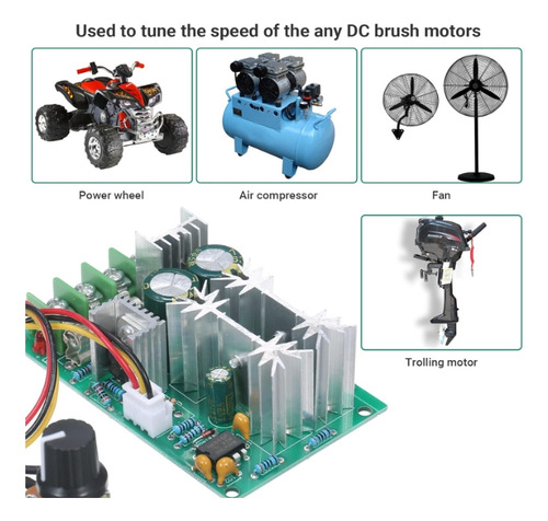 Controlador De Velocidad Pwm De 2 Piezas, Módulo De Control