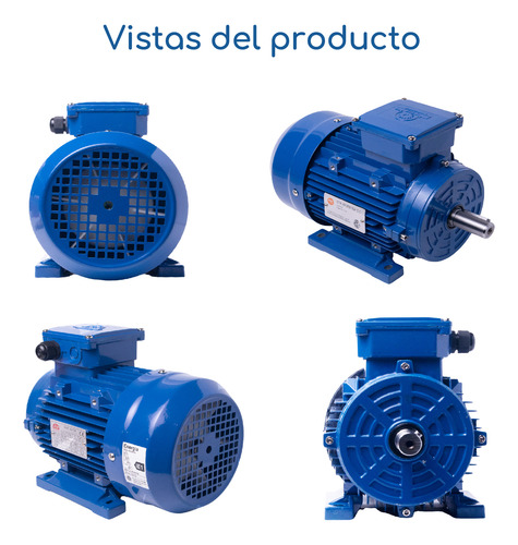 Motor Trifásico 1.5hp 1500rpm B3 Con Patas Uso Continuo
