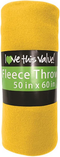 50 X 60 Inch Ultra Soft Fleece Throw Blanket - Yellow