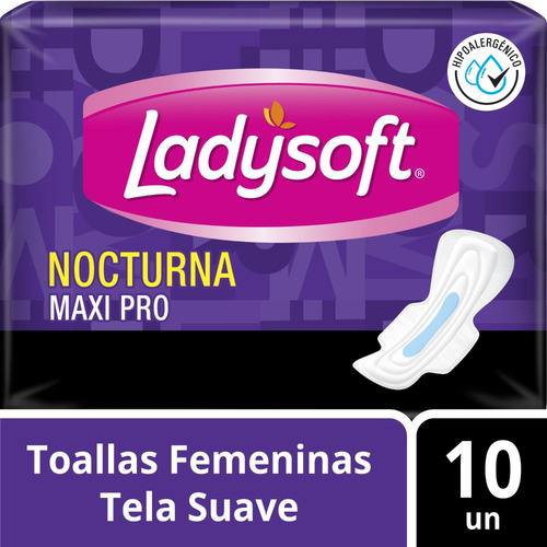 Toallas Femeninas Nocturna Maxi Pro Tela 10 Un