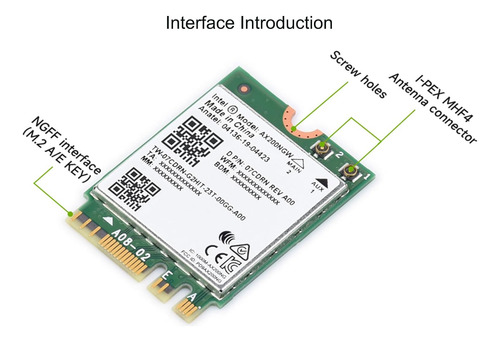 Wireless Ax200 Nic, Gigabit Wi-fi 6 De Doble Banda, 802.1...