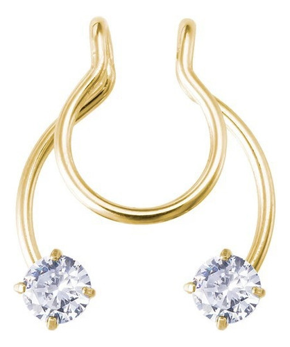 Anillo De Nariz Falsa Con Imán De Acero Inoxidable Dorado, A