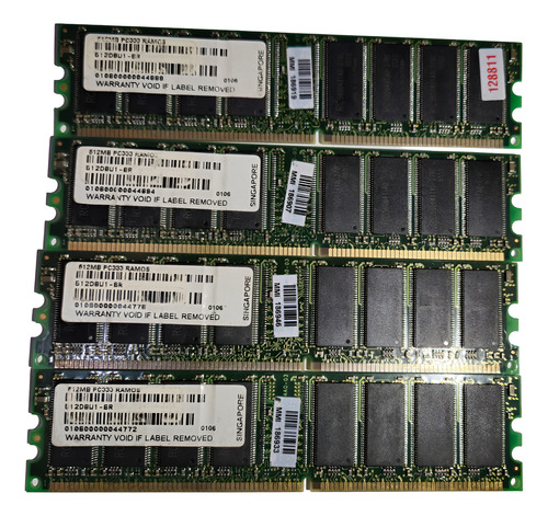 Kit 4x 512mb Memoria Ddr1 (Usado)