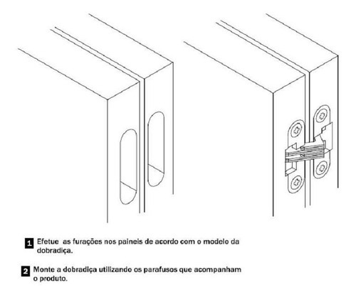 Dobradiça Invisivel 180 Hardt