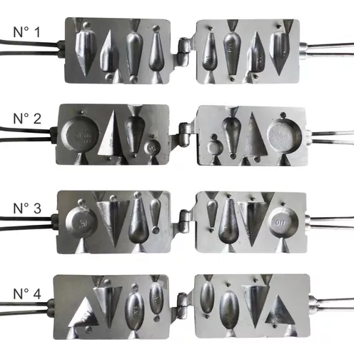 Moldes para plomos de pesca