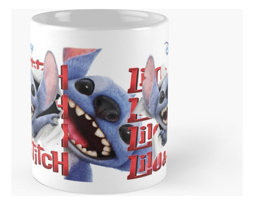 Taza Cerámica Stitch Película . Envíos Blanco Stitch