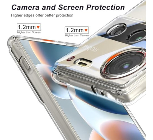 Capa Transparente À Prova De Quedas Para Zte Nubia Z70 Ultra