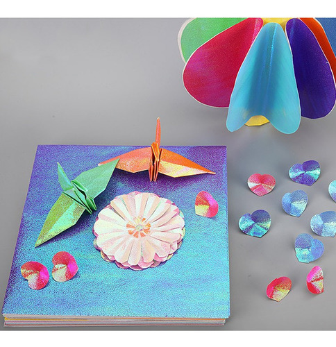 Para 50pcs Cuadrados Plegables De Color Origami Teñido