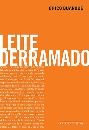 Livro Leite Derramado - Chico Buarque