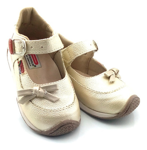 Zapatos Casuales Para Bebé Niña León Dorados Pocholin