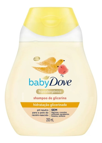 Shampoo De Glicerina Baby Dove 200ml Hipoalergenico
