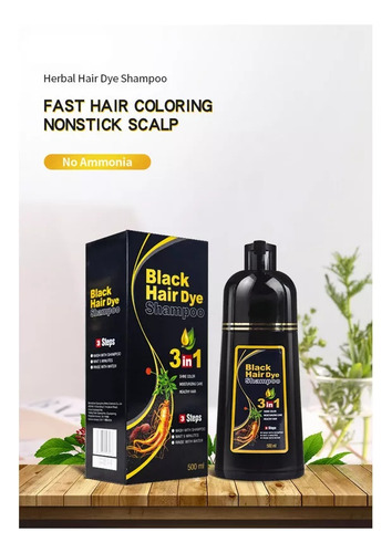 Novo Marrom Shampoo Com Tinta Cobre Cabelos Grisalhos Cor
