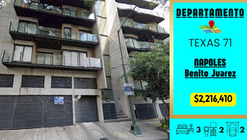Venta De Departamento (111m2) En El Corazón De La Napoles, A 5 Mins De Av. Insurgentes, W.tc., Metrobus Napoles Y Av. Rio Becerra Db15-z89