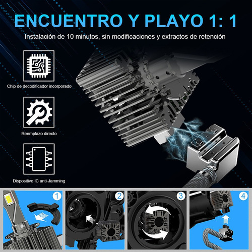Kit De Faros Led Hid De Xenón D1s D2s D3s D4s D5s D8s