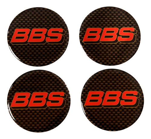 Emblema Adesivos Centro Roda Bbs 65mm Vermelho Resinado Re51