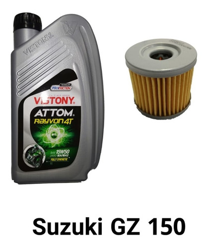 Aceite 15w50 Semi Sintético Mas Filtro Suzuki Gz 150cc