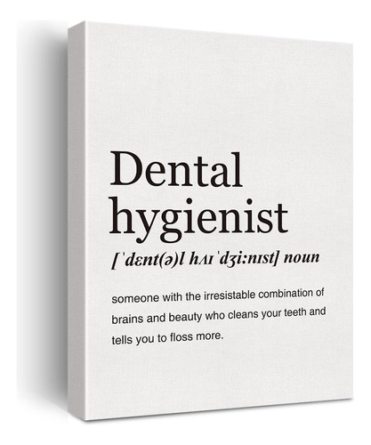 Lexsivo Lienzo Impreso Con Definicin De Higienista Dental, A