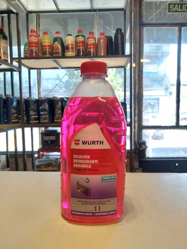 Refrigerante Anticongelante Wurth Rojo  Al 33% 1 Litro L46