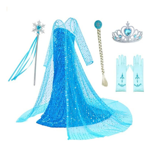 Disfraz De Princesa De Frozen Elsa Para Niñas