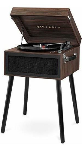 Victrola Reproductor De Discos Bluetooth De Pie Con Giradisc