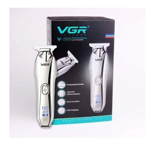 Cortadora De Pelo Barba Vgr V-293 Recargable Hoja Ajustable Color Plateado 100V/240V