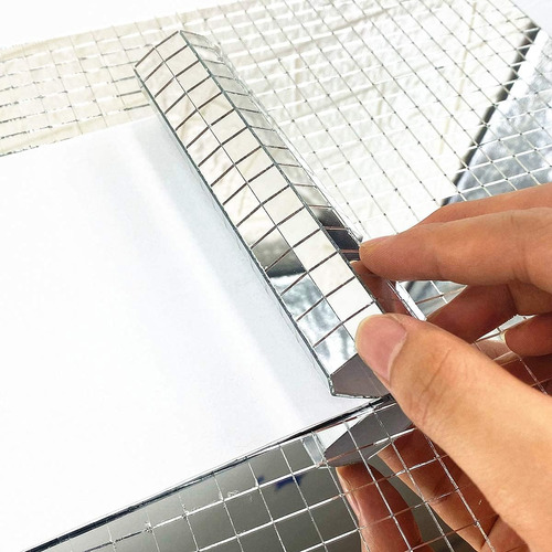 Redodedo 900pcs Espejo Plata Mosaico Azulejos Adhesivos...