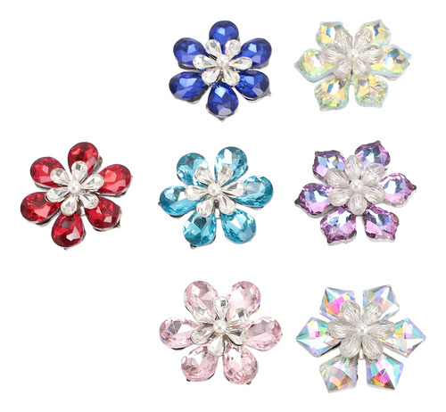 Decoraciones Con Diamantes De Imitación, 7 Unidades, Con Par