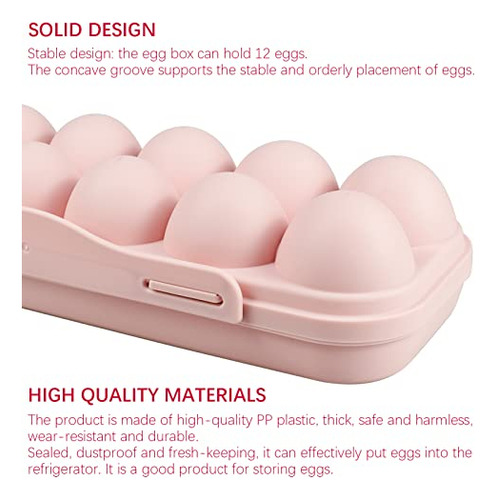 Contenedor De Huevos De 2 Piezas Para Heladera, Almacena